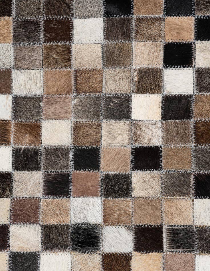 Detail image of 5' 1 x 8' Cowhide Leather Rug