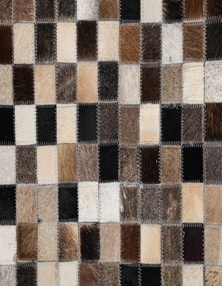Detail image of 5' 1 x 8' Cowhide Leather Rug