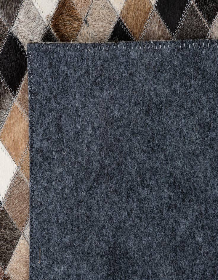 Detail image of 5' 1 x 8' Cowhide Leather Rug