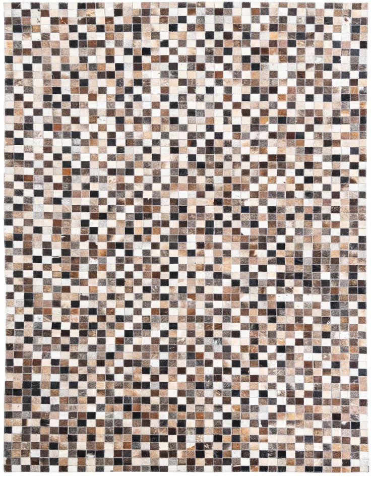 Detail image of 5' 1 x 8' Cowhide Leather Rug