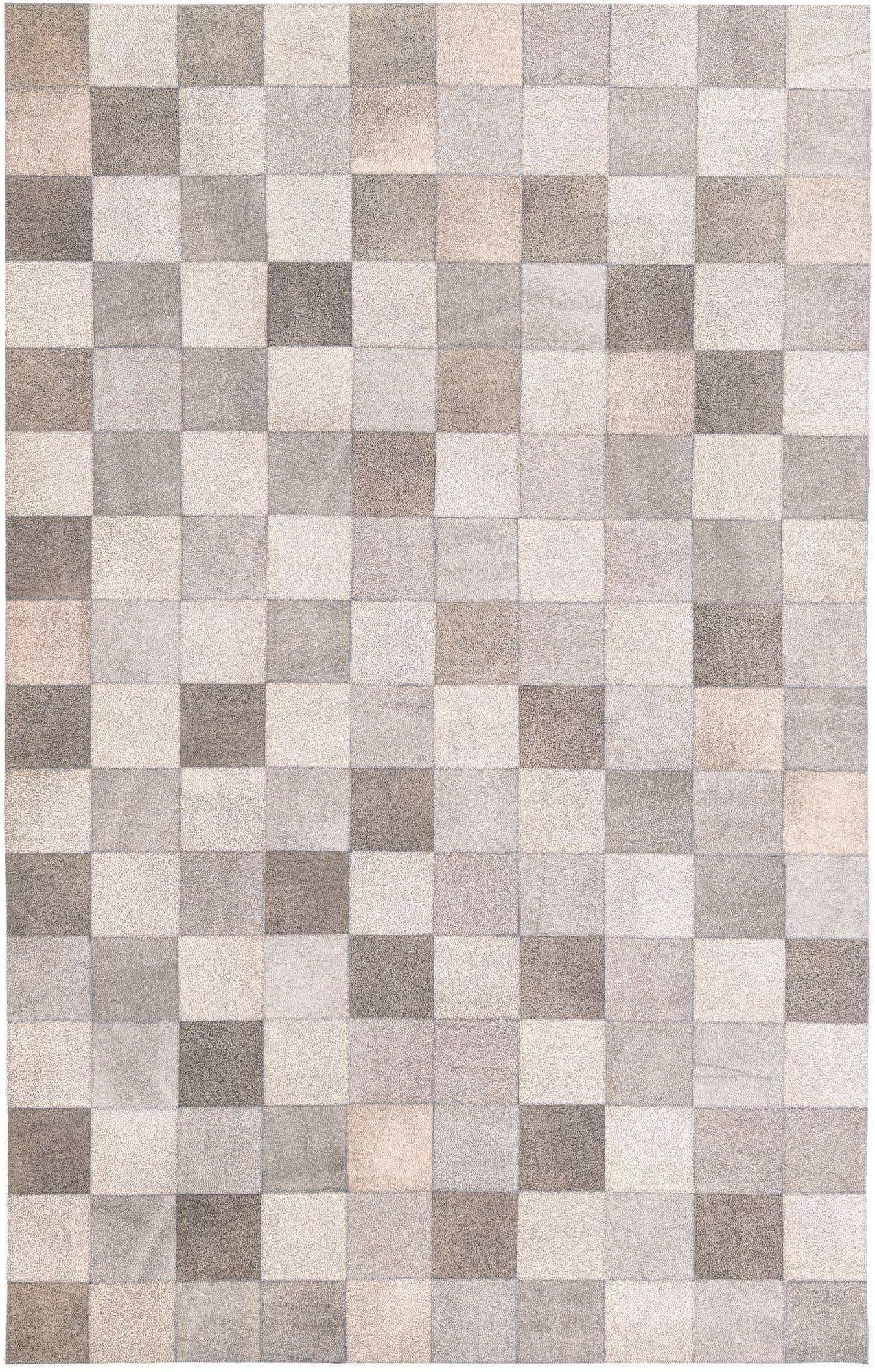 5' x 7' 9 Cowhide Leather Rug