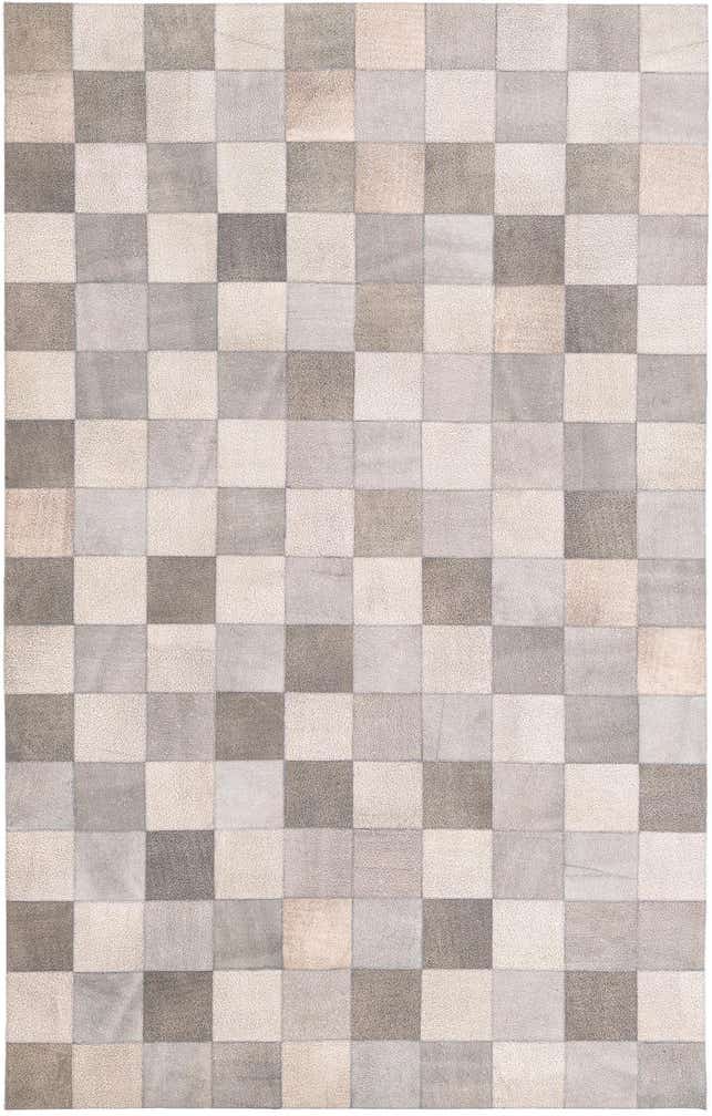 5' x 7' 9 Cowhide Leather Rug