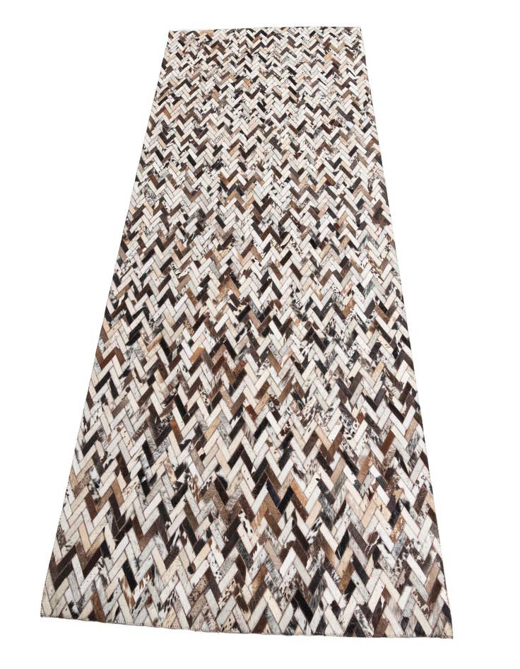 Detail image of 5' x 7' 10 Cowhide Leather Rug