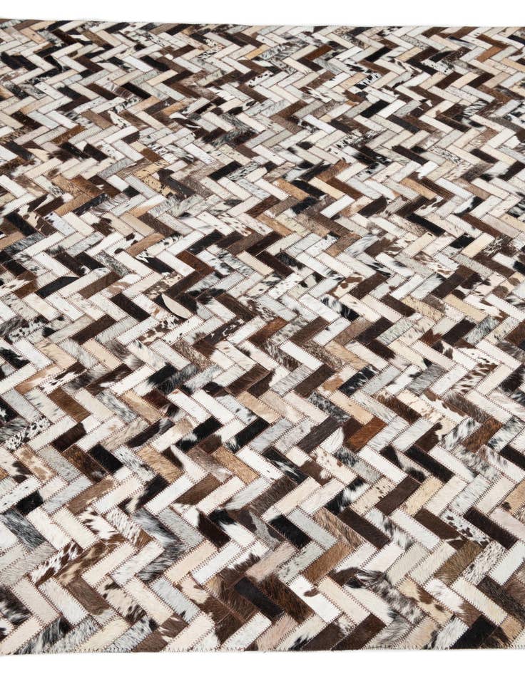 Detail image of 5' x 7' 10 Cowhide Leather Rug