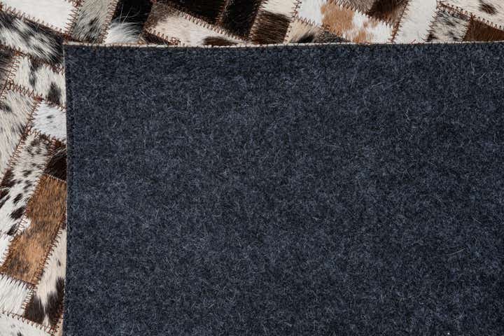 5' x 7' 10 Cowhide Leather Rug