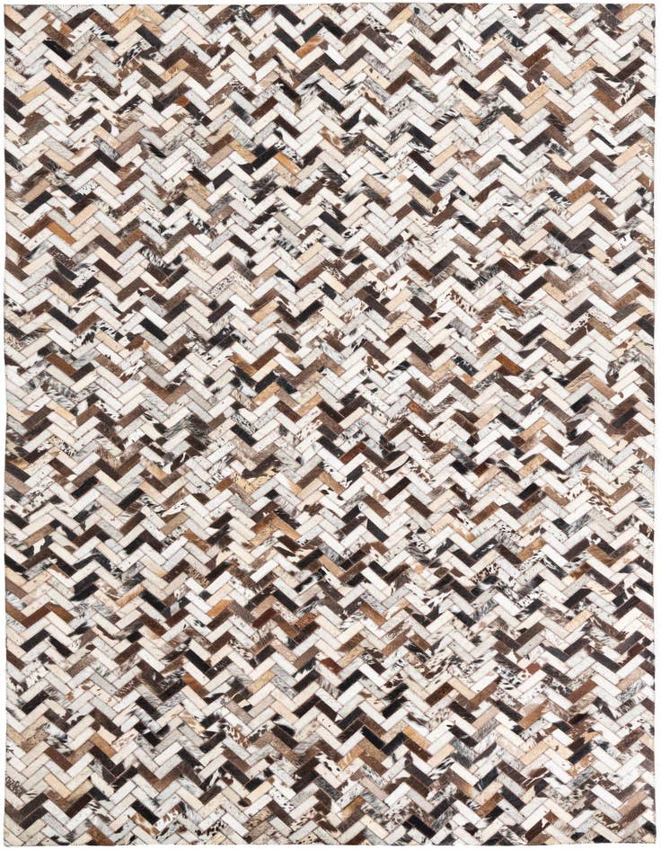 Detail image of 5' x 7' 10 Cowhide Leather Rug