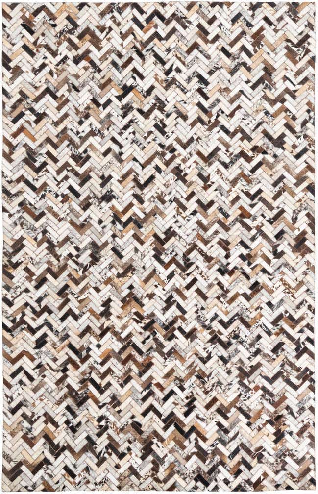 5' x 7' 10 Cowhide Leather Rug