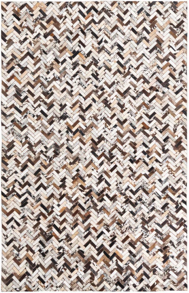 Detail image of 5' x 7' 10 Cowhide Leather Rug
