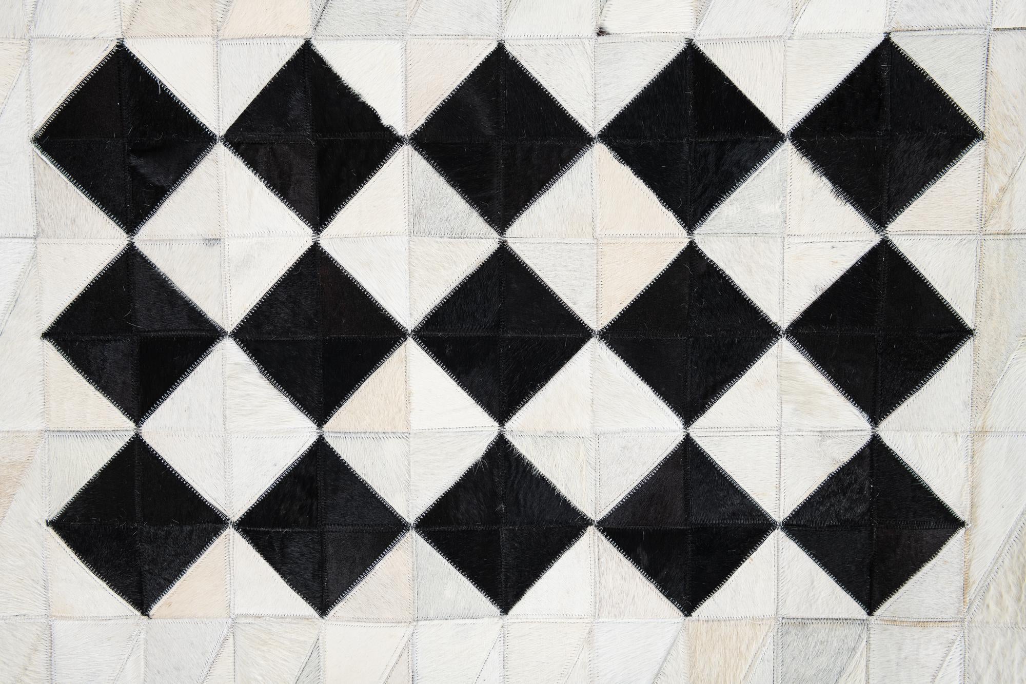 5' x 7' 10 Cowhide Leather Rug