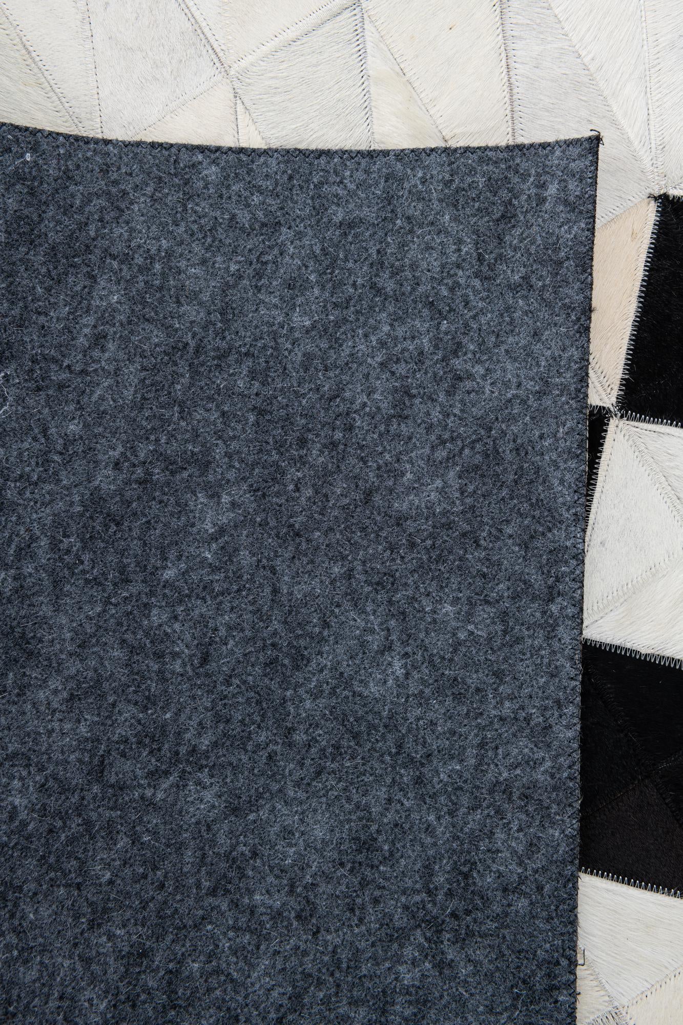 5' x 7' 10 Cowhide Leather Rug