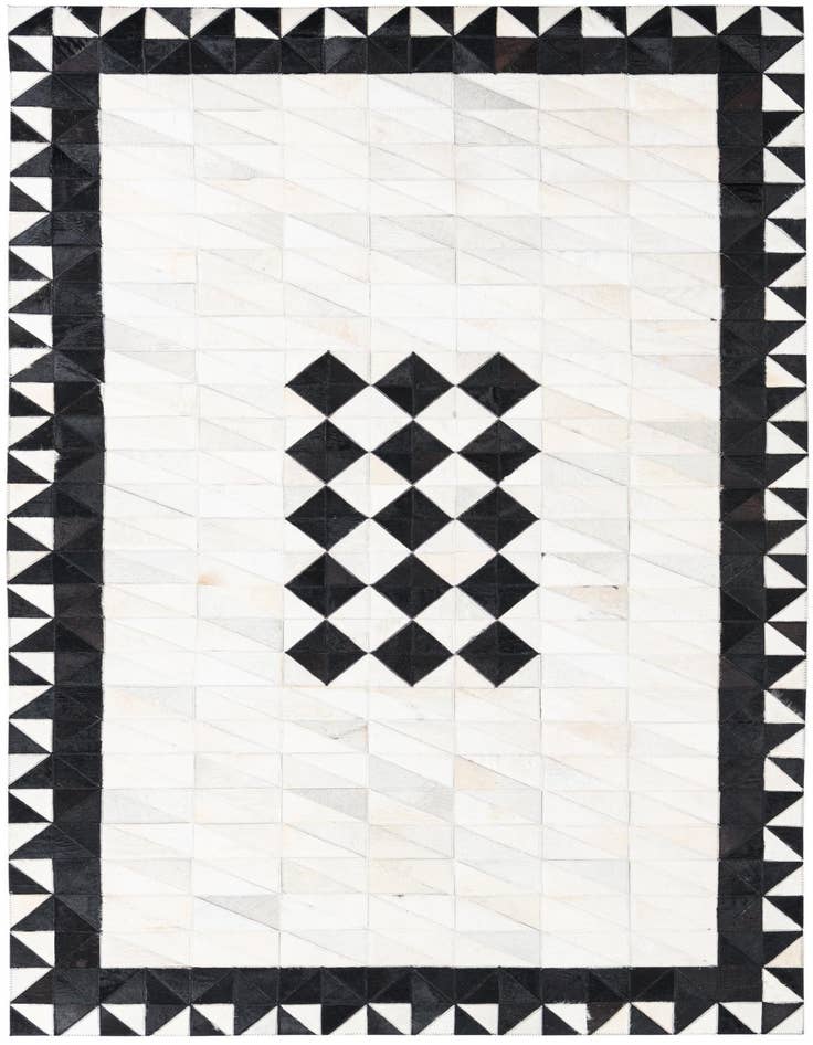 Detail image of 5' x 7' 10 Cowhide Leather Rug