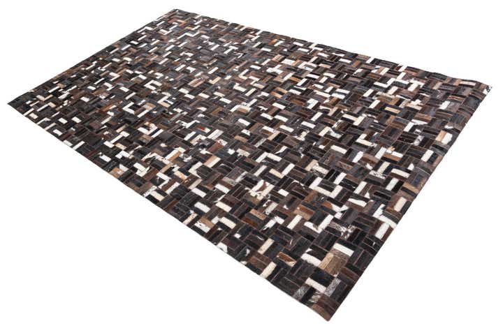 5' x 8' 1 Cowhide Leather Rug