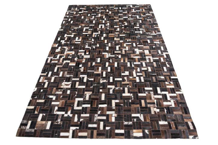 5' x 8' 1 Cowhide Leather Rug