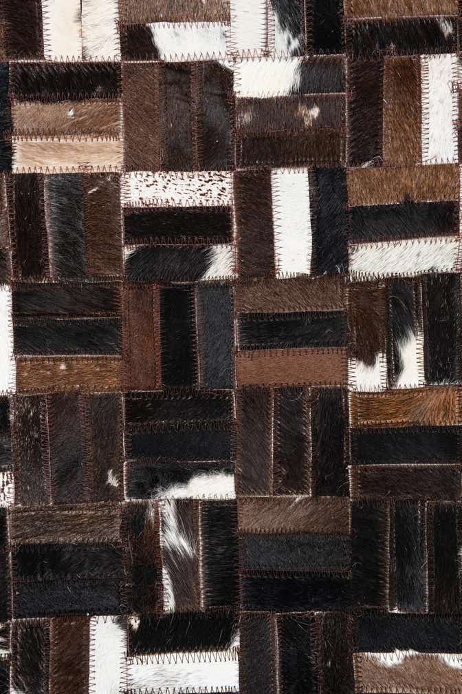 5' x 8' 1 Cowhide Leather Rug