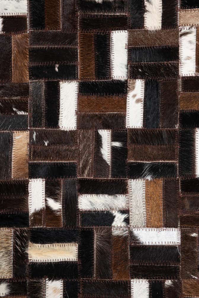 5' x 8' 1 Cowhide Leather Rug