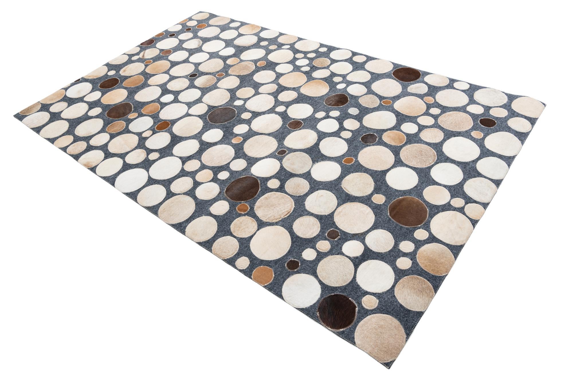 5' x 7' 10 Cowhide Leather Rug
