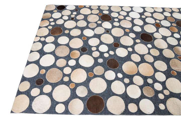5' x 7' 10 Cowhide Leather Rug