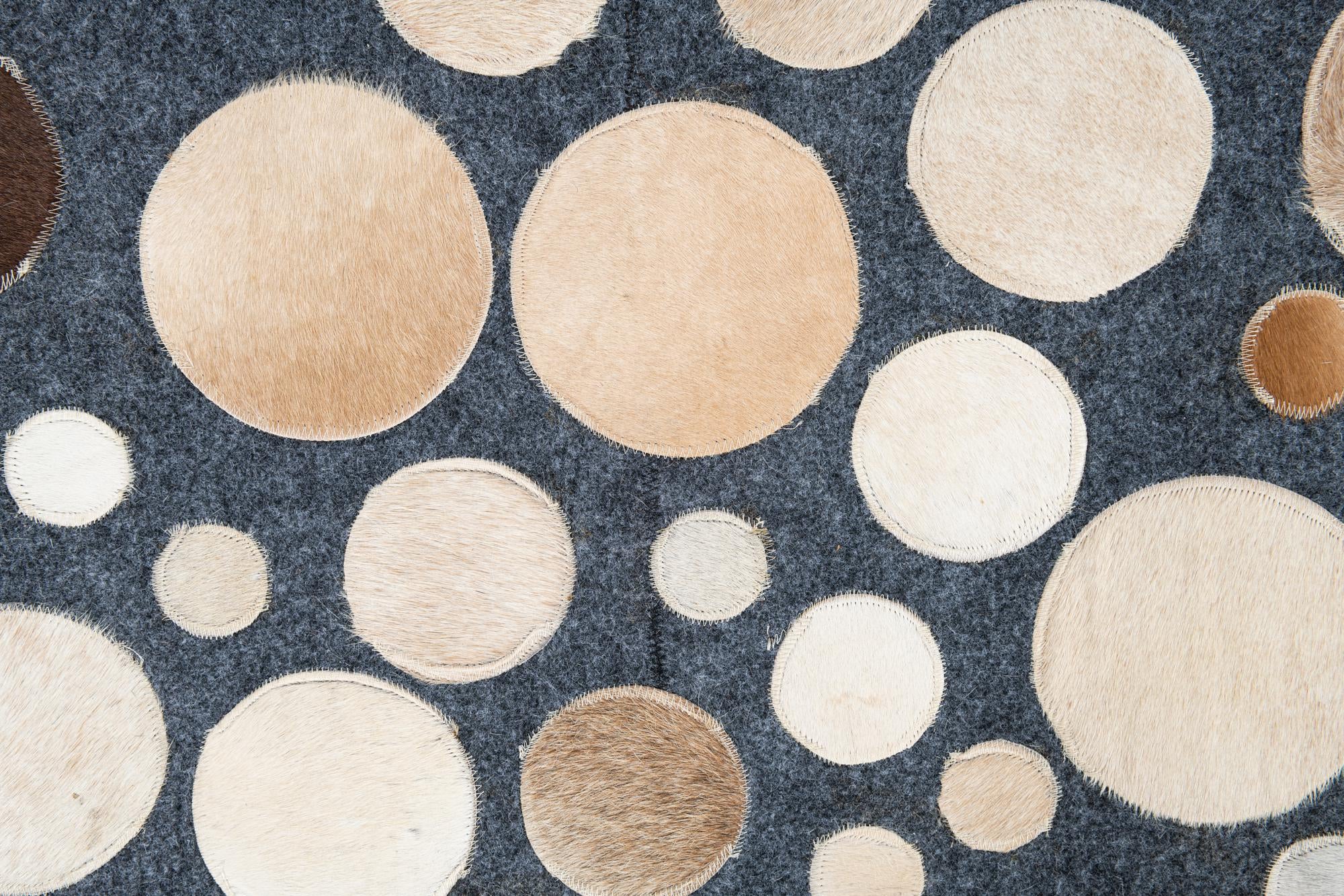 5' x 7' 10 Cowhide Leather Rug
