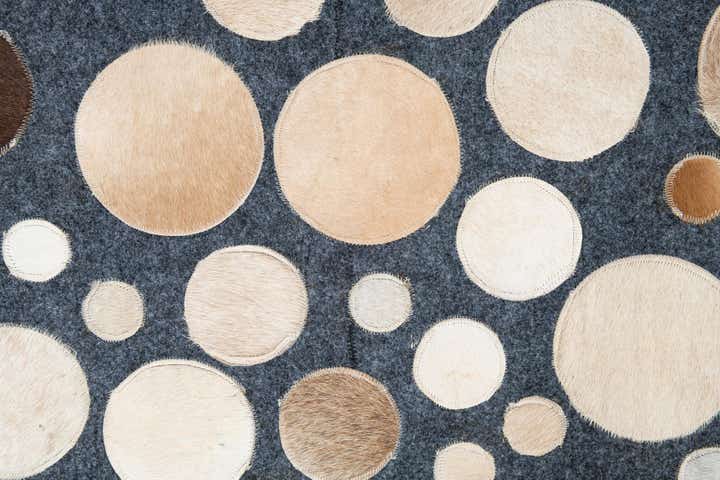 5' x 7' 10 Cowhide Leather Rug