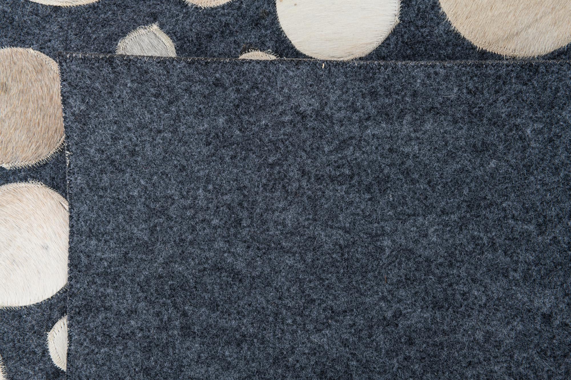 5' x 7' 10 Cowhide Leather Rug