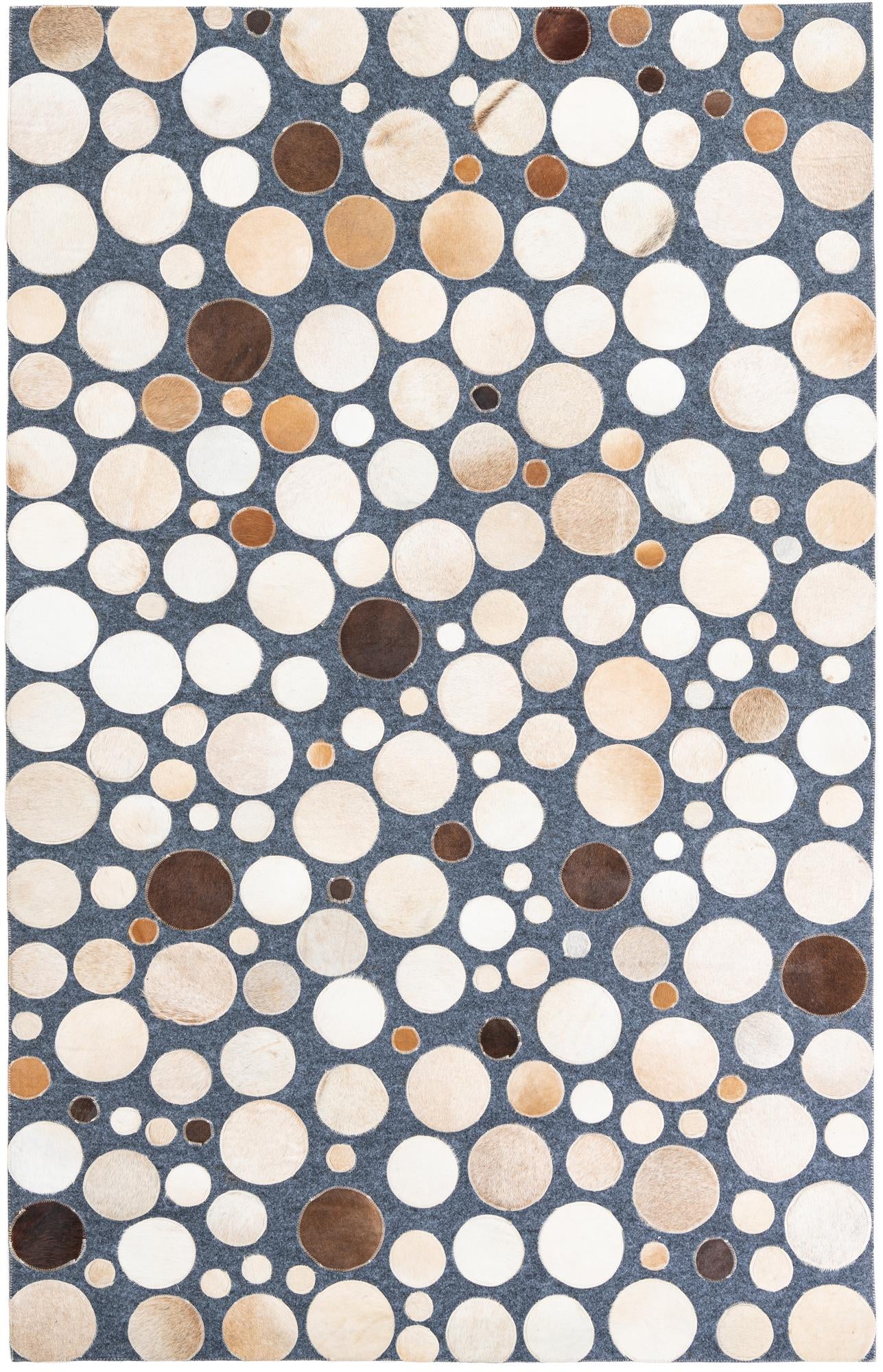 5' x 7' 10 Cowhide Leather Rug