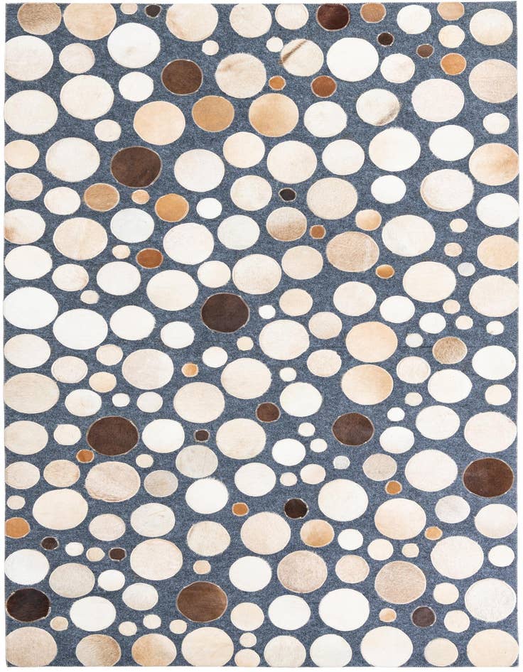 Detail image of 5' x 7' 10 Cowhide Leather Rug