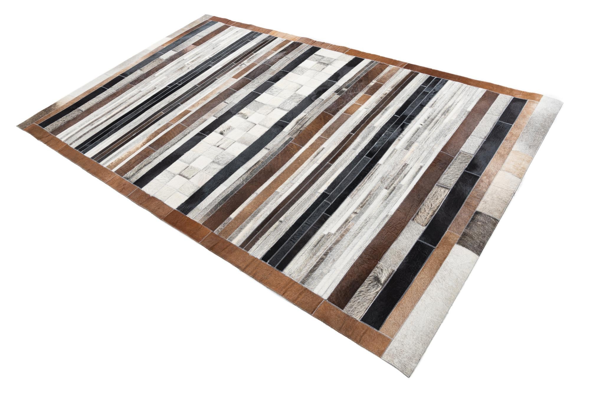 5' x 8' Cowhide Leather Rug