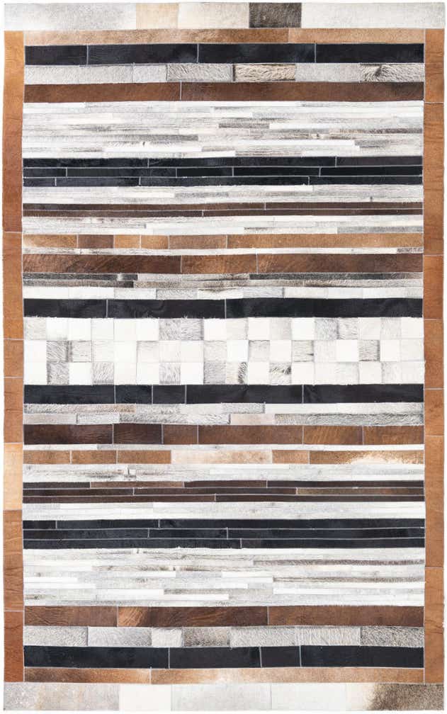 5' x 8' Cowhide Leather Rug