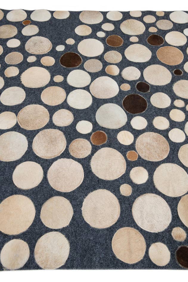 Detail image of 5' x 7' 5 Cowhide Leather Rug