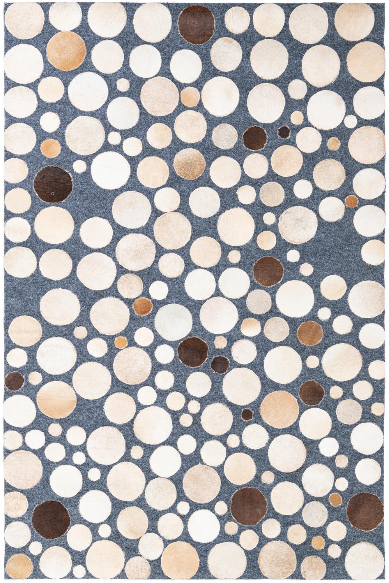 5' x 7' 5 Cowhide Leather Rug