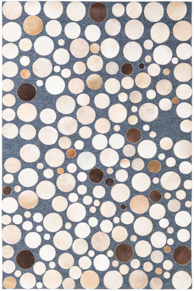 5' x 7' 5 Cowhide Leather Rug