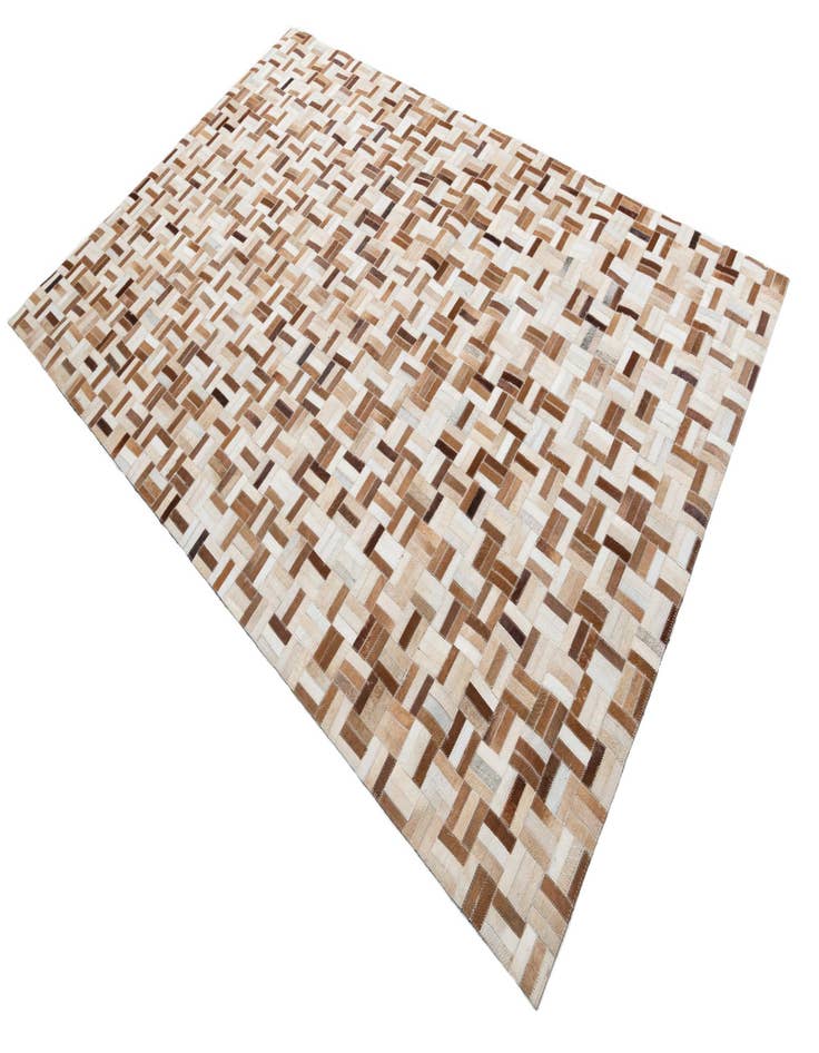 Detail image of 5' 1 x 8' Cowhide Leather Rug