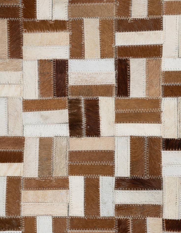 Detail image of 5' 1 x 8' Cowhide Leather Rug