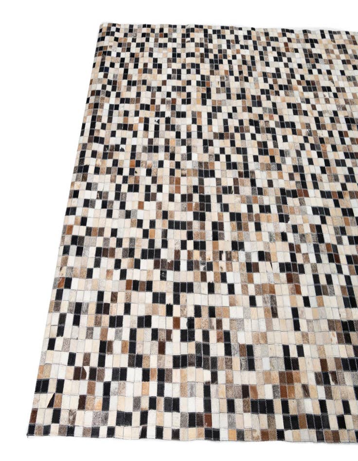 Detail image of 5' 1 x 8' Cowhide Leather Rug