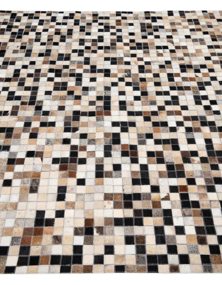 Detail image of 5' 1 x 8' Cowhide Leather Rug