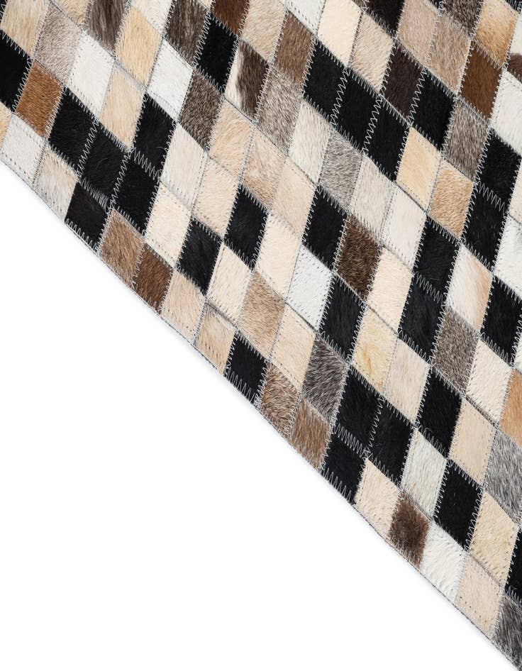 Detail image of 5' 1 x 8' Cowhide Leather Rug