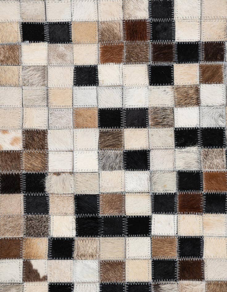 Detail image of 5' 1 x 8' Cowhide Leather Rug