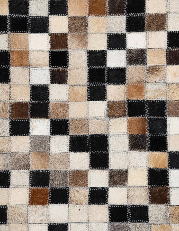 Detail image of 5' 1 x 8' Cowhide Leather Rug