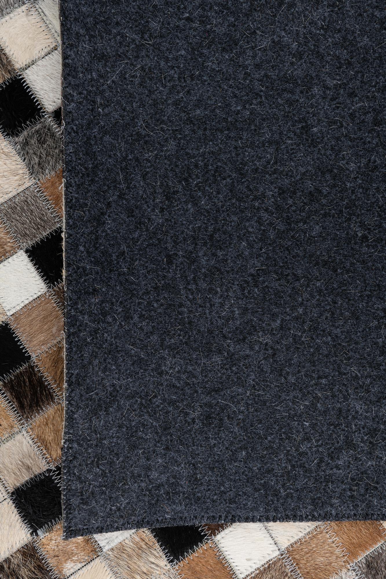 5' 1 x 8' Cowhide Leather Rug