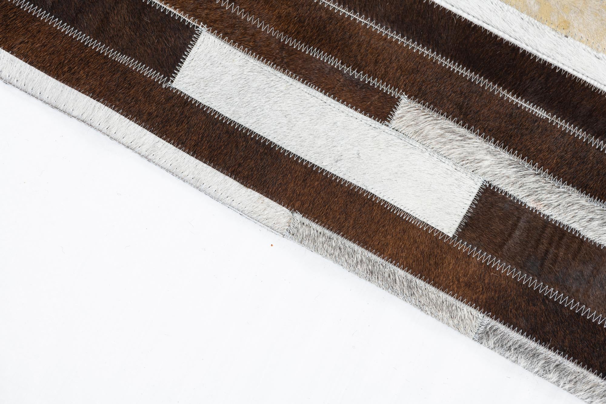 5' x 8' Cowhide Leather Rug