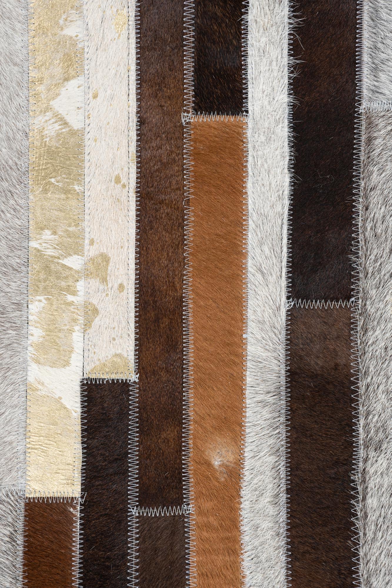5' x 8' Cowhide Leather Rug