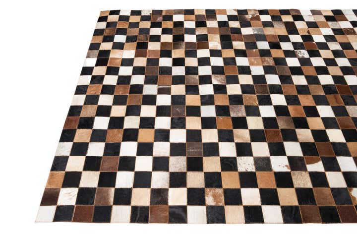 5' x 8' Cowhide Leather Rug