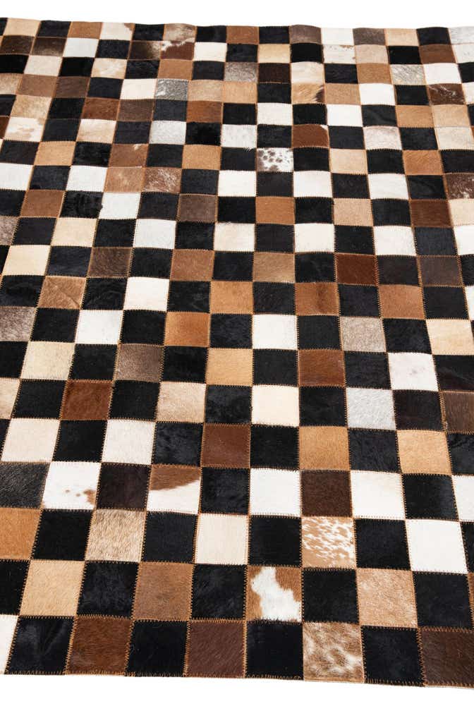 5' x 8' Cowhide Leather Rug