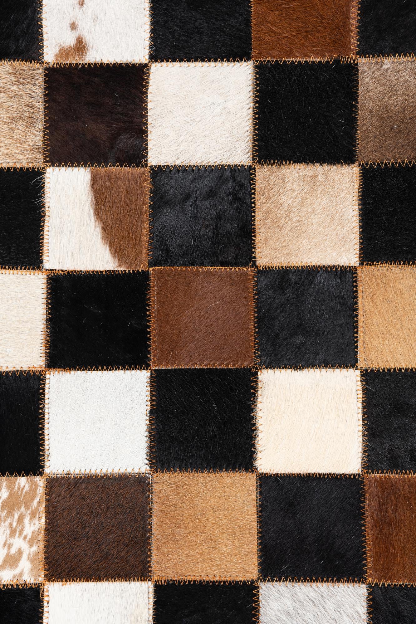 5' x 8' Cowhide Leather Rug