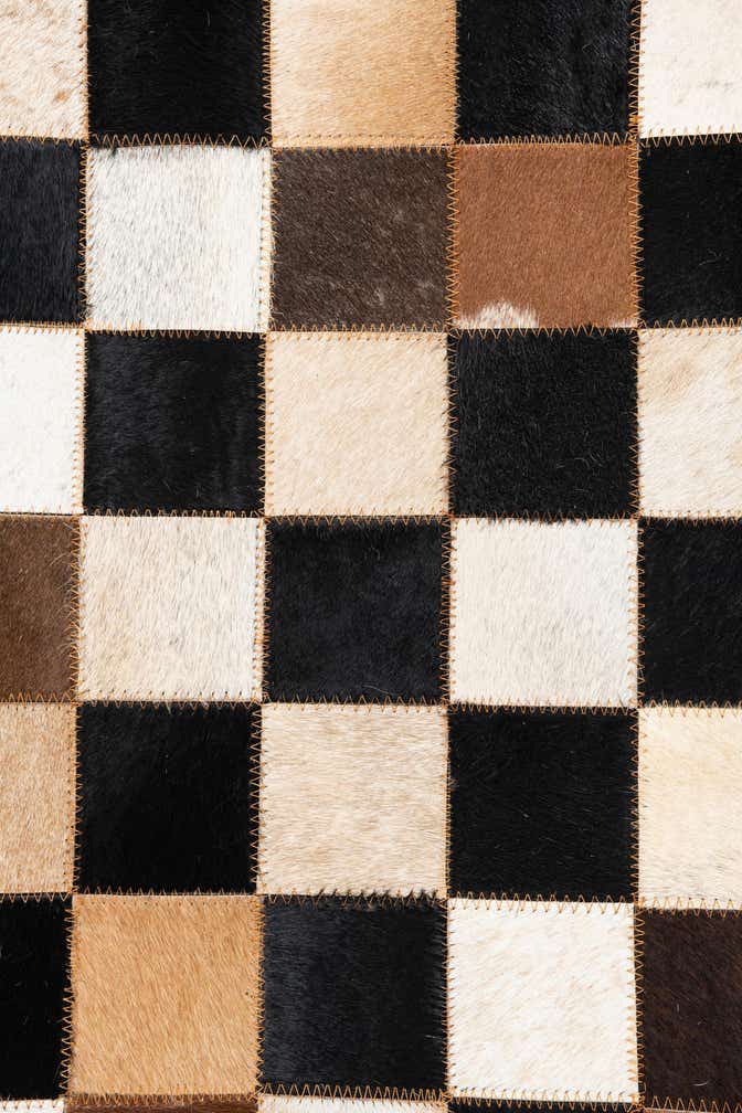 5' x 8' Cowhide Leather Rug