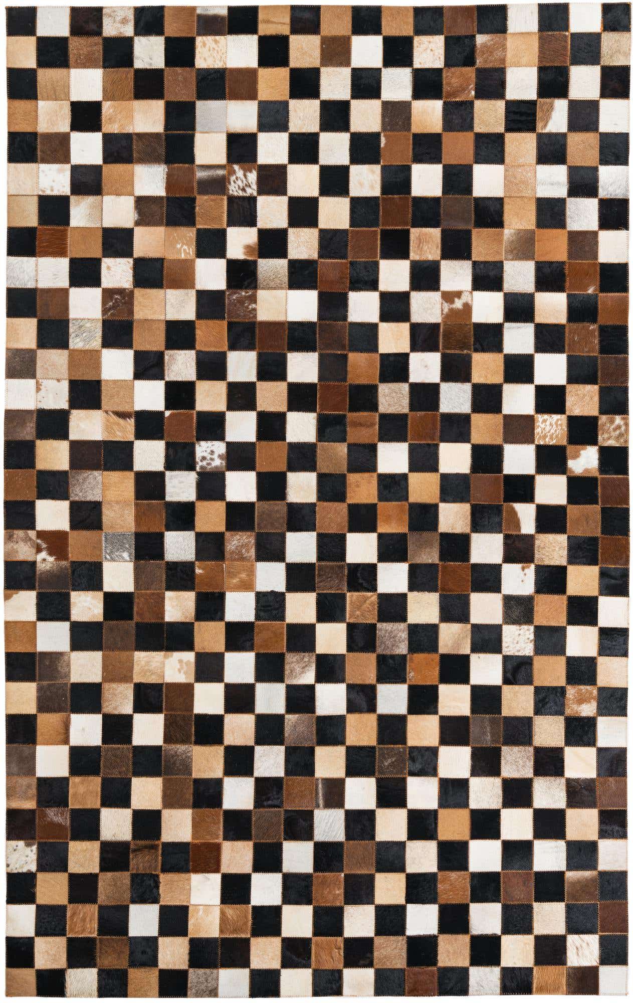 5' x 8' Cowhide Leather Rug