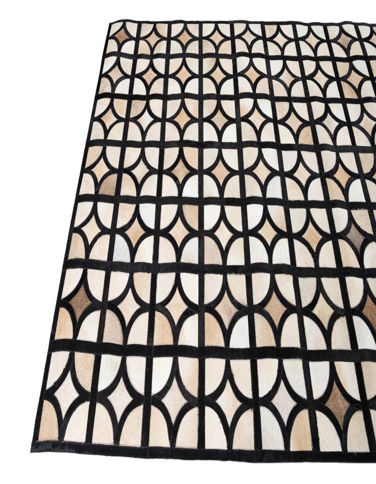 Detail image of 5' 2 x 8' Cowhide Leather Rug