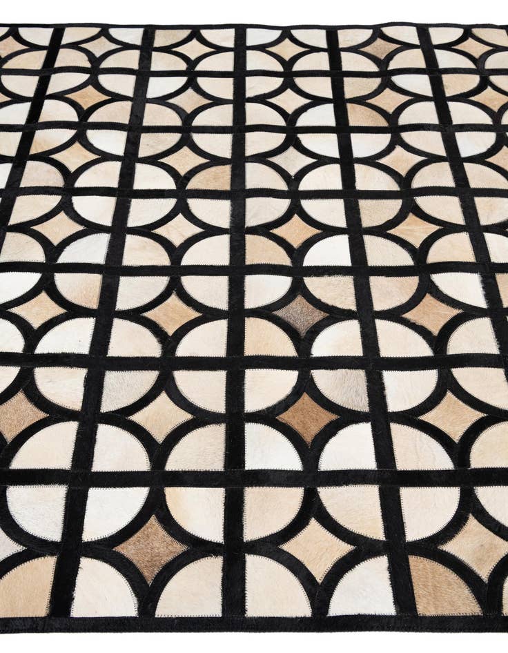 Detail image of 5' 2 x 8' Cowhide Leather Rug