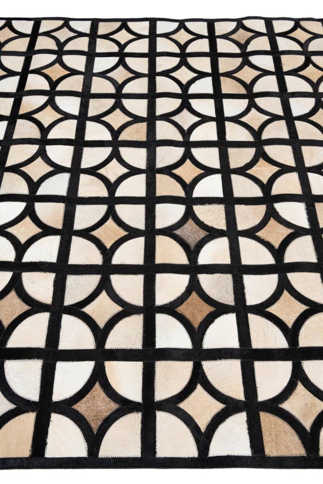 Detail image of 5' 2 x 8' Cowhide Leather Rug