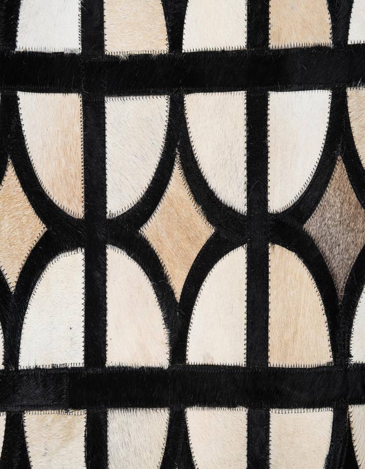 Detail image of 5' 2 x 8' Cowhide Leather Rug